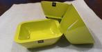 3x Lime-groen serveer bakjes. ZAK design. Vintage Retro, Overige materialen, Ophalen of Verzenden, Overige stijlen, Schaal of Schalen