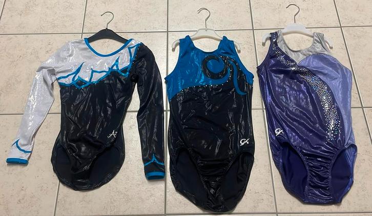 Sint/Kersttip: Turnpakjes zonder en met lange mouw ed, Sport en Fitness, Turnen, Zo goed als nieuw, Turnpak(je), Kindermaat 146 t/m 176