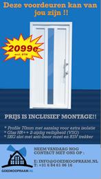 Voordeuren met montage 2099€ De laagste raamprijzen in NL, Garantie