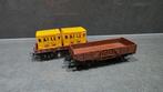Marklin twee openbakwagons, 1 met lading, Gebruikt, Gelijkstroom of Wisselstroom, Wagon, Ophalen of Verzenden