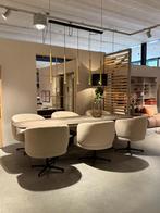 zeer luxe eetkamer fauteuil beige stof van 399,- nu 279,-, Huis en Inrichting, Ophalen, Overige kleuren, Nieuw, Eén
