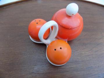 Goebel peper zout stel mosterdpotje vintage retro gemerkt beschikbaar voor biedingen