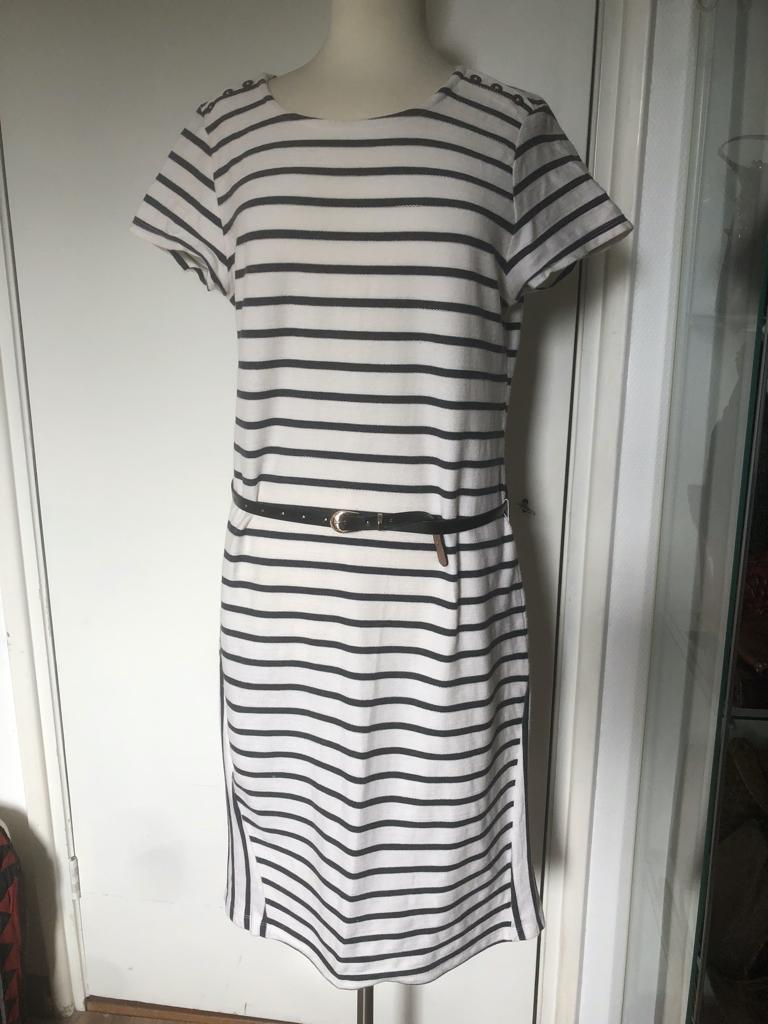 BIEN BLEU gestreept jurkje met korte mouw maat L, Kleding | Dames, Overige kleuren, Maat 42/44 (L), Ophalen of Verzenden, Zo goed als nieuw