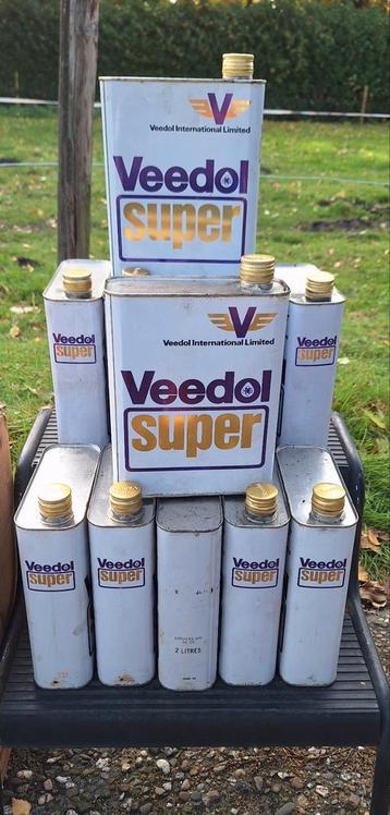 12 vintage Veedol Super Olie blikken met originele omdoos️⛽️ beschikbaar voor biedingen