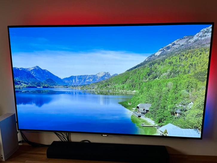 55 inch oled philips ambilight tv, Audio, Tv en Foto, Televisies, Zo goed als nieuw, 100 cm of meer, Philips, 100 Hz, Ophalen