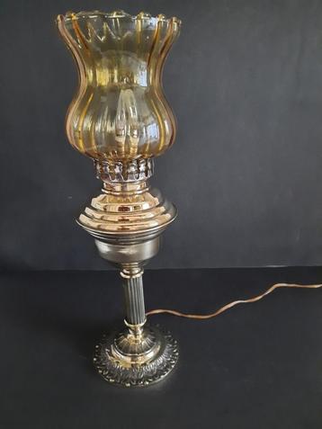 Elektrische lamp Olielamp model Materiaal: Messing Afmeting  beschikbaar voor biedingen