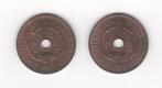 2 halfpenny's Rhodesië en Nyasaland 1957 en 1958 (M265), Ophalen of Verzenden, Overige landen