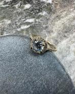 Prachtige 14k gouden ring bezet met zirkonia, Ophalen of Verzenden, Nieuw, Goud, Dame