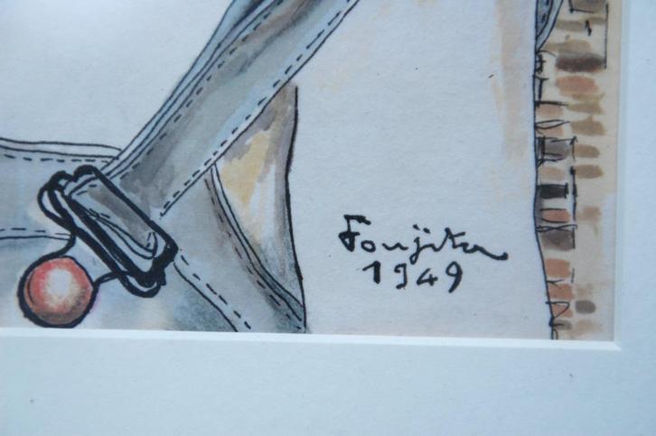 Litho Tsuguharu Foujita 1949, Antiek en Kunst, Kunst | Schilderijen | Modern, Ophalen of Verzenden