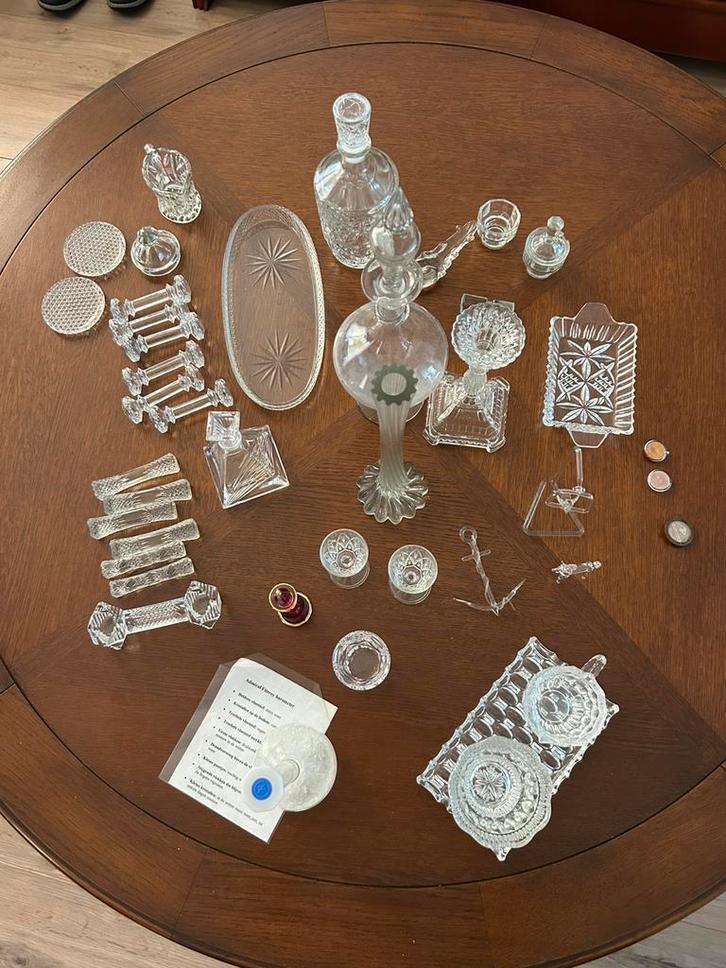 Glas kristal divers o.a. messenleggers, Antiek en Kunst, Antiek | Glas en Kristal, Ophalen