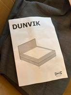 DUNVIK bedhoes 140 x 200 grijs, Tweepersoons, Zo goed als nieuw, 200 cm, 140 cm