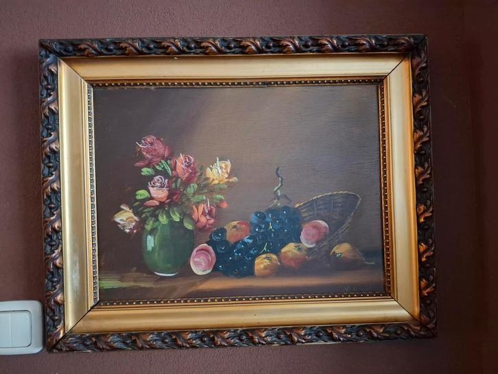 Origineel schilderij van Jan de Groot. stilleven 58x46 cm, Antiek en Kunst, Kunst | Schilderijen | Klassiek, Ophalen