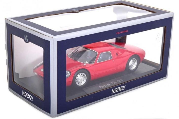 Porsche 904 GTS 1964 Rood Schaal 1:18 Norev Ref. 187443, Hobby en Vrije tijd, Modelauto's | 1:18, Nieuw, Auto, Norev, Ophalen of Verzenden