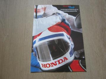 Honda motorfiets kleding / accessoires brochure folder 1980 beschikbaar voor biedingen