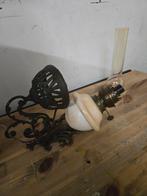 Antieke Olie Lamp, let op is nu op stroom gemaakt!, Ophalen of Verzenden