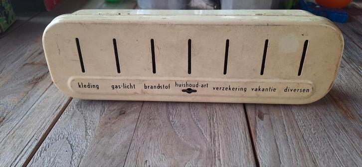 Vintage Spaarpot met Categorieën, Antiek en Kunst, Antiek | Overige Antiek, Ophalen of Verzenden