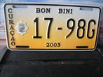 nummerplaat curacao 2003  bon bini, Ophalen of Verzenden, Gebruikt, Auto's