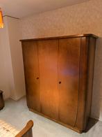Vintage houten kleerkast – 3 deuren & nachtkasje, Huis en Inrichting, Ophalen of Verzenden, Zo goed als nieuw, 25 tot 50 cm, Minder dan 100 cm