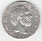 25-1658 Nederland 1 gulden 1858, 1 gulden, Koning Willem III, Verzenden, Zilver
