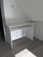 Handig wit bureau, Huis en Inrichting, Bureaus, Ophalen, Gebruikt