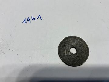 Oorlogsgeld 1941 Franse munt van 10 centimes beschikbaar voor biedingen