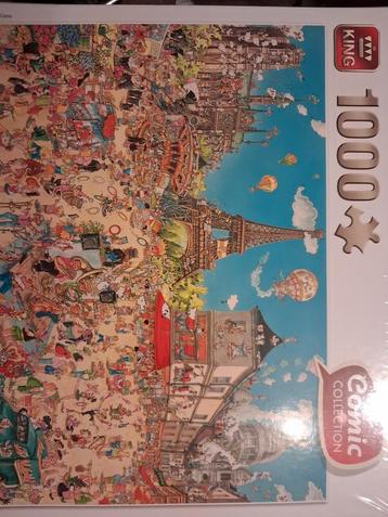 King Puzzel Parijs Comic 1000 stuks - Nieuw! beschikbaar voor biedingen