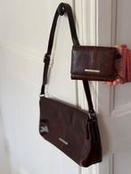 Vintage Claudio Ferrici Leren Handtas + Portemonnee, Ophalen of Verzenden, Zo goed als nieuw, Bruin, Handtas