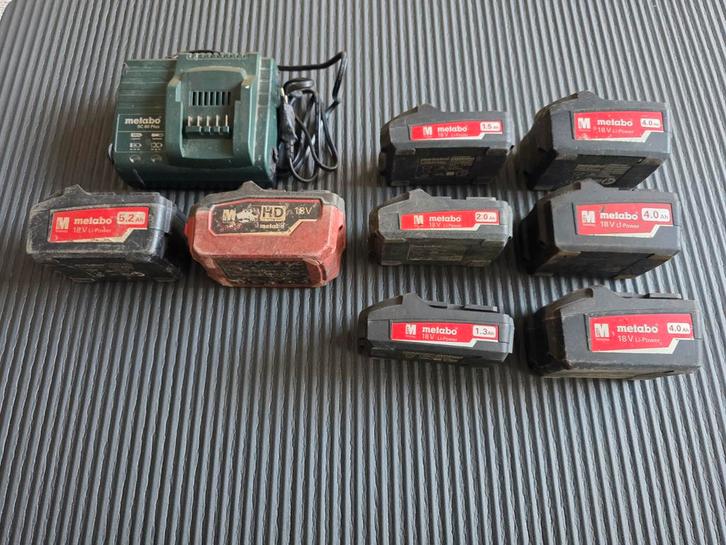 Metabo Accu's en Oplader - Diverse Capaciteiten, Doe-het-zelf en Verbouw, Gereedschap | Machine-onderdelen en Toebehoren, Gebruikt