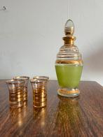 Vintage likeur karaf met matchende glazen, Antiek en Kunst, Antiek | Glas en Kristal, Ophalen of Verzenden