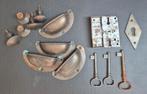 Oud brons/messing/koper handvaten, Ophalen of Verzenden, Gebruikt, Koper of Messing, Slot