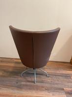 Montis Leren Fauteuil met Hocker, Ophalen, Zo goed als nieuw, Leer, 75 tot 100 cm