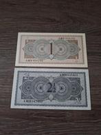 Setje UNC biljetten 1 en 2,5 gulden 1949, muntbiljet, Ophalen of Verzenden