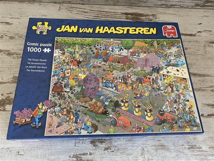 jan van haasteren - de bloemencorso 1000 stuks [s2008], Hobby en Vrije tijd, Denksport en Puzzels, Zo goed als nieuw, 500 t/m 1500 stukjes