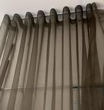 Hotel chick Choco kleur luxury vitrages op maat, Bruin, C, 200 cm of meer, Vitrages, glasgordijnen, wave plooi, Hotel chick