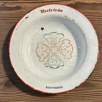 Vintage Nutricia Emaille Baby Bordje beschikbaar voor biedingen