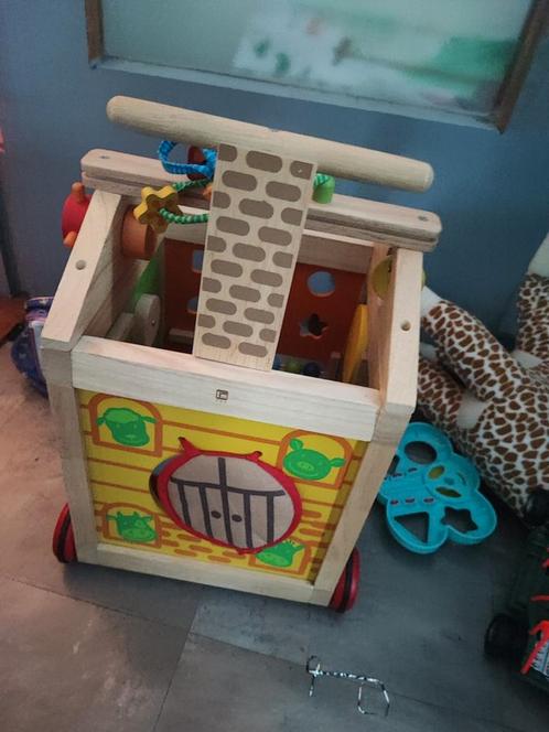 Houten Loopwagen - Gebruikt, Kinderen en Baby's, Speelgoed | Houten speelgoed, Gebruikt, Duw- of Trekspeelgoed, Ophalen