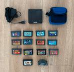 Nintendo Gameboy Advanced SP + spellen en accessoires, Spelcomputers en Games, Spelcomputers | Nintendo Game Boy, Ophalen, Game Boy Advance SP