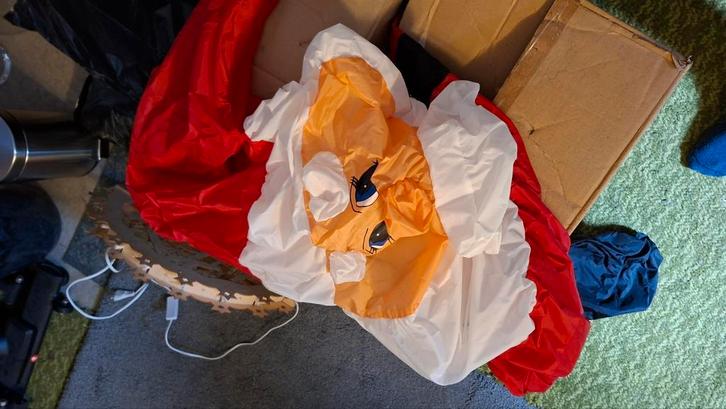 Opblaasbare Kerstman -  met Verlichting!, Diversen, Kerst, Gebruikt, Ophalen of Verzenden