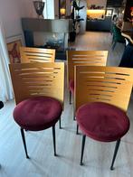 4 stoelen ‘Spica’ van maaizarc en boonzaaier., Huis en Inrichting, Stoelen, Ophalen, Gebruikt, Metaal, Vier