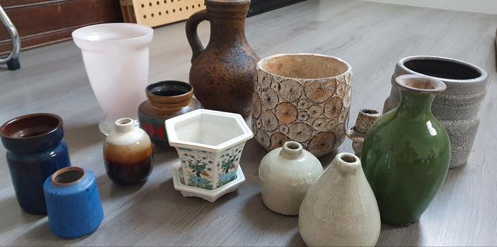 Vintage Potjes & Vaasjes  Uniek & Goed Onderhouden, Tuin en Terras, Bloempotten, Zo goed als nieuw, Minder dan 40 cm, Minder dan 25 cm