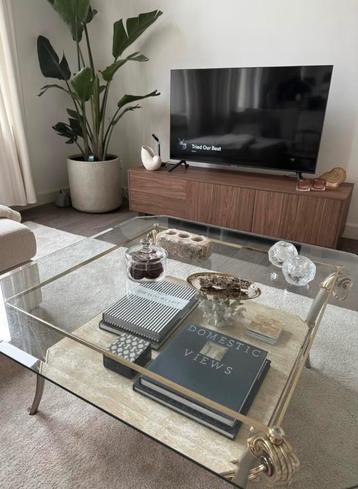 Travertin salontafel jaren 70 (vintage) beschikbaar voor biedingen