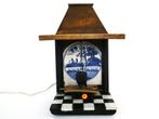 Vuurplaats schouw haard lamp Delfts blauwe slakken tegel, Antiek en Kunst, Ophalen of Verzenden