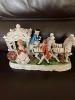 prachtig Duits porseleinen koets 34x22cm 1 links voorbeen is, Antiek en Kunst, Ophalen of Verzenden