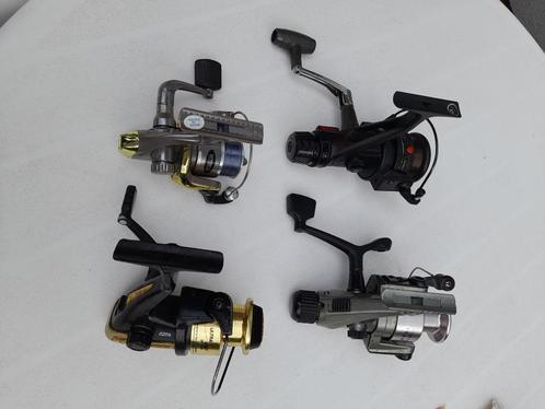 KOOPJE 4 molens voor jeugd SHIMANO- ABU- MITCHELL-ULTIMATE, Watersport en Boten, Hengelsport | Algemeen, Zo goed als nieuw, Molen