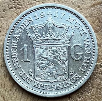 1 gulden 1917 Wilhelmina beschikbaar voor biedingen
