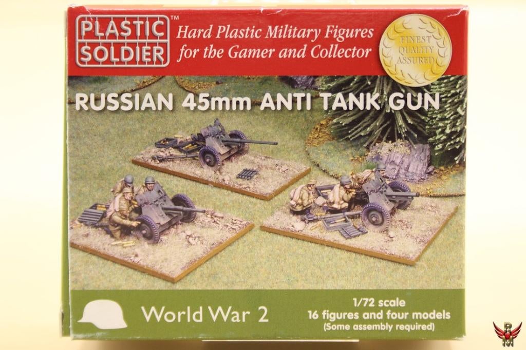 ROWASP | Plastic Soldier 1/72 Russian 45mm Anti Tank Gun, Hobby en Vrije tijd, Modelbouw | Overige, 1:50 tot 1:144, Nieuw, Ophalen of Verzenden