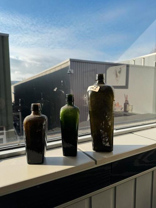 Mooie interieur sfeermakers deze ANTIEKE JENEVER FLESSEN., Antiek en Kunst, Antiek | Glas en Kristal, Ophalen of Verzenden
