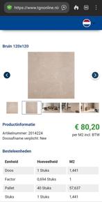 Earth vloertegel 120x120cm/11,52m²/Nieuw in doos!/T.e.a.b., Ophalen, 60 cm of meer, Nieuw, 10 m² of meer
