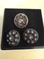 Drie prachtige zilveren knopen knoopjes gemerkt, Antiek en Kunst, Ophalen of Verzenden, Zilver