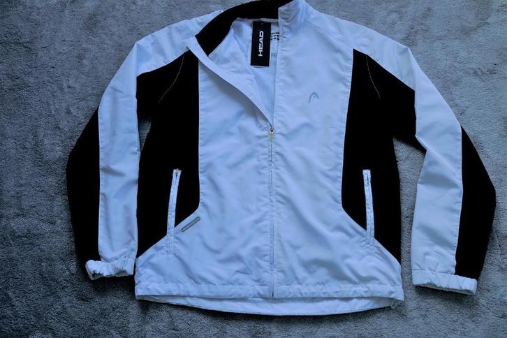 Mooi Nieuw zwart/wit trainingsjasje v. Head mt M, Kleding | Heren, Sportkleding, Nieuw, Algemeen, Maat 48/50 (M), Wit, Ophalen of Verzenden